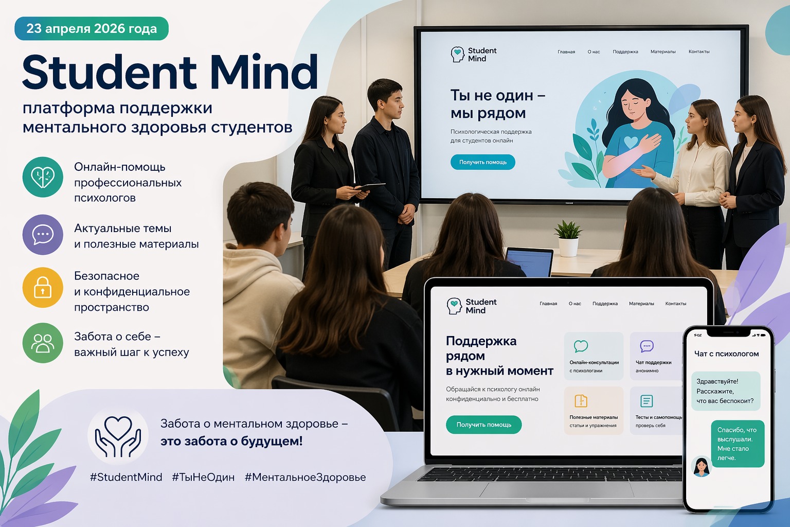 Студенты представили проект «Student Mind» по поддержке ментального здоровья